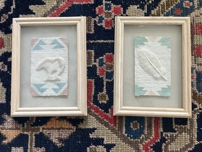 FIGI Graphics Southwest Navajo Pueblo Wess 3D Wet Cast Paper Art Signed Framed 2