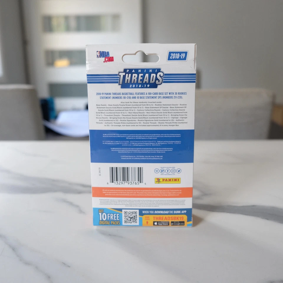 2018-19 Panini Threads NBA Basketball Hanger Box - Image 2 of 2