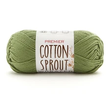 Premier Cotton Sprout Worsted Yarn-Leaf - 3 Pack