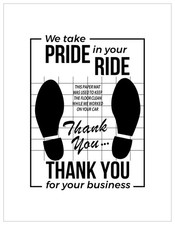 18" x 24" White Car Paper Floor Mats,50Pcs Vehicles Disposable Floor Pads,Tem...