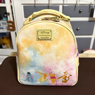 Loungefly Disney Winnie the Pooh Mini Backpack Pastel Tie Dye Multicolor
