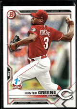 Hunter Greene - 2021 Bowman 1st Edition Card BFE-127 Cincinnati Reds