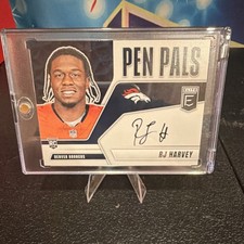 2025 Panini Donruss Elite Pen Pals RJ Harvey Rookie Autograph #PP-RJH Broncos