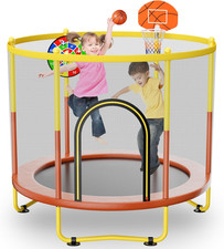 6FT Indoor Trampoline for Kids Ages 1-8, 72" Mini Toddler Indoor  Outdoor Tramp