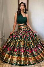 GEORGETTE ETHNIC HEAVY LEHENGA CHOLI WITH BHADHANI PRINT DUPATTA FOR WOMEN WEAR