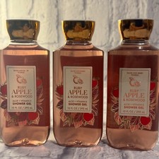 3 Ruby Apple  Rosewood Shower Gel Bath  Body Works 10 oz 2 RARE DISCONTINUED