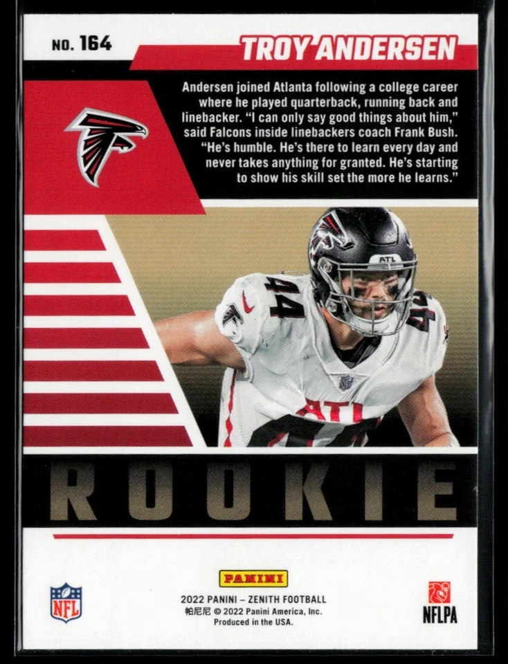 2022 Zenith #164 Troy Andersen RC - Image 2 of 2