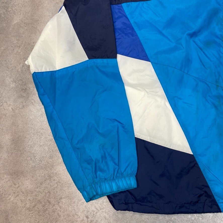 Nike Track Jacket Mens 80s Small Swoosh Vintage Full Zip Windbreaker Blue XL image 6