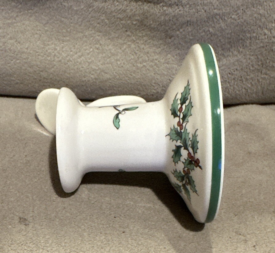 Vintage Spode Christmas Tree Taper Candle Holder w/ Ring