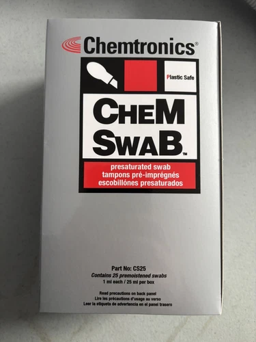 Chemtronics Chem Swab Pre-Saturated Alcohol Swabs CS25- 25ct keyboard cleaning