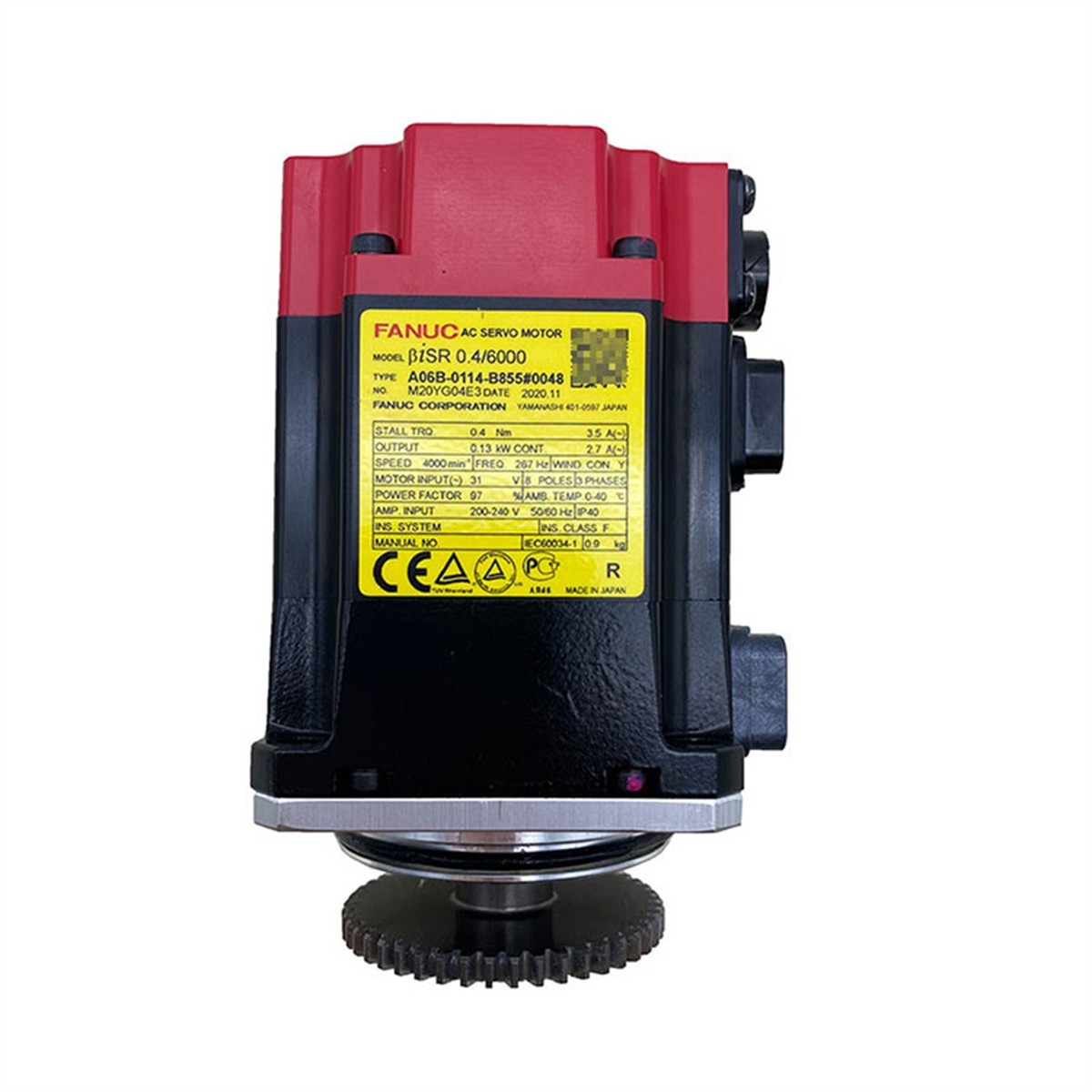 A06B-0114-B855#0048 Four-axis motor for FANUC LR Mate 200iD A06B-0114-B855#0048 Four-axis motor for FANUC LR Mate 200iD