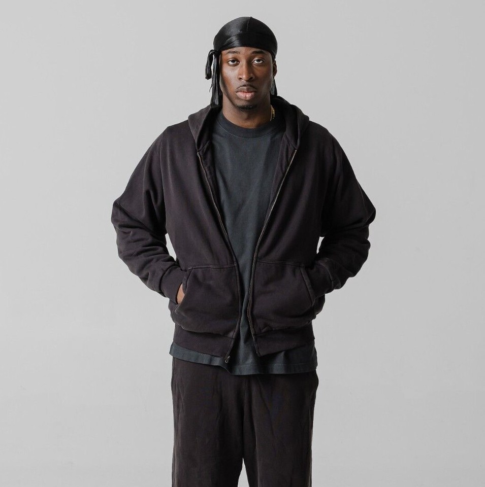 80s-90'S Russell Athletic full-zip sweatshirt hoodie, men's size L equivalent, vintage. cotton gray type Vintage Second Hand