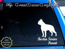 Boston Terrier -Mom-Dad-Parent s Vinyl Decal Sticker -Color Choice-HIGH QUALITY