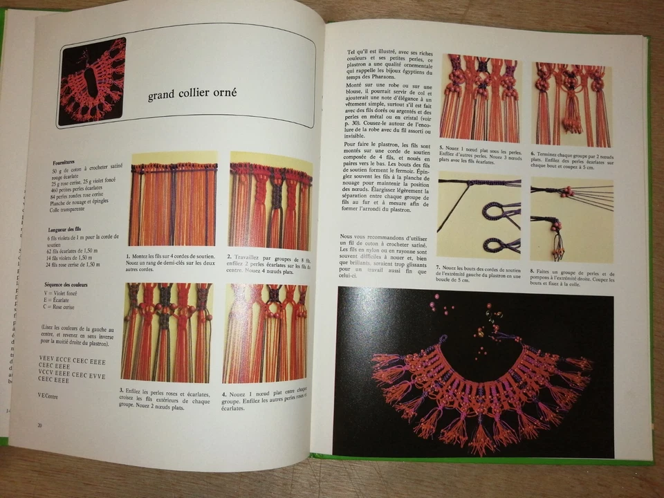 B5- fantaisies en Macramé Loisirs Créatifs par Barbara PEGG 1977 - Photo 3/4