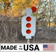 [SR] 3/8" Steel Hostage Reactive Target 10"x22" Torso & 4 Swivel Paddles T-Post