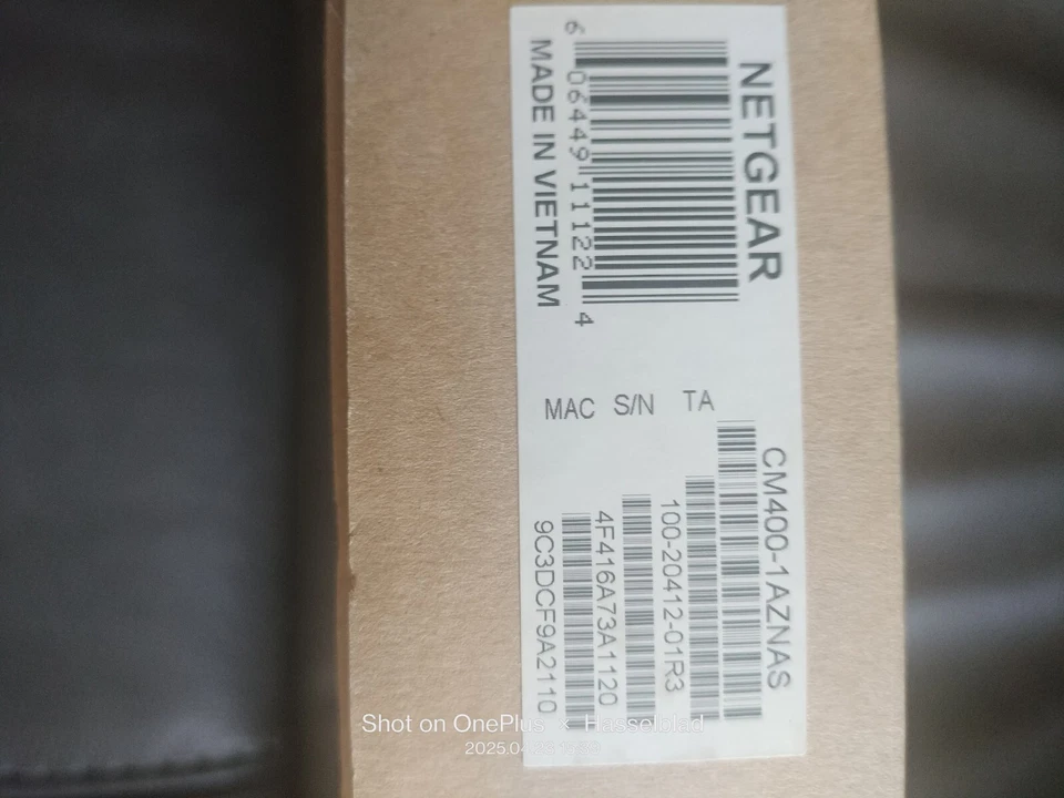 NETGEAR DOCSIS 3.0340Mbps Cable Modem CM400-1AZNAS With Get Started Guide New - Image 3 of 3