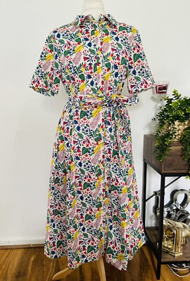 boden isadora shirt dress Boden Isadora Cotton Spot Print Shirt dress Uk 10R