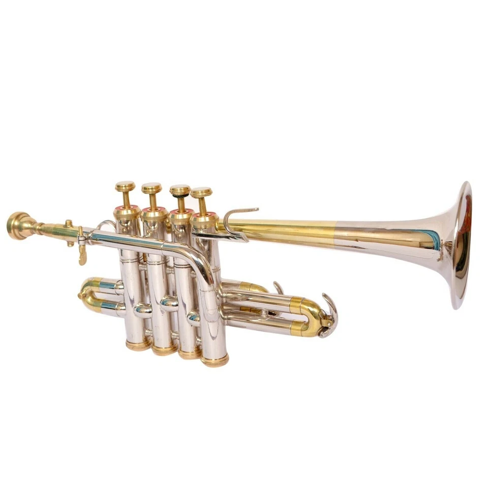 ¡VENTA DE VERANO!! PICCOLO TROMPETA NÍQUEL LATÓN ACABADO Bb/A + FUNDA+M/P Foto 3 de 3