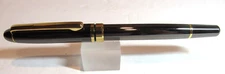 TERZETTI EXECUTIVE HEAVY METAL BRASS ROLLERBALL PEN-METALLIC BLACK+POUCH-NEW '23