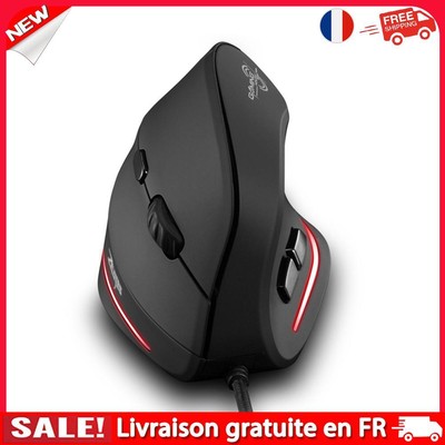 # ZELOTES T20 USB Wired Vertical Optical 4 Gear 3200 DPI 6 Buttons Gaming Mouse