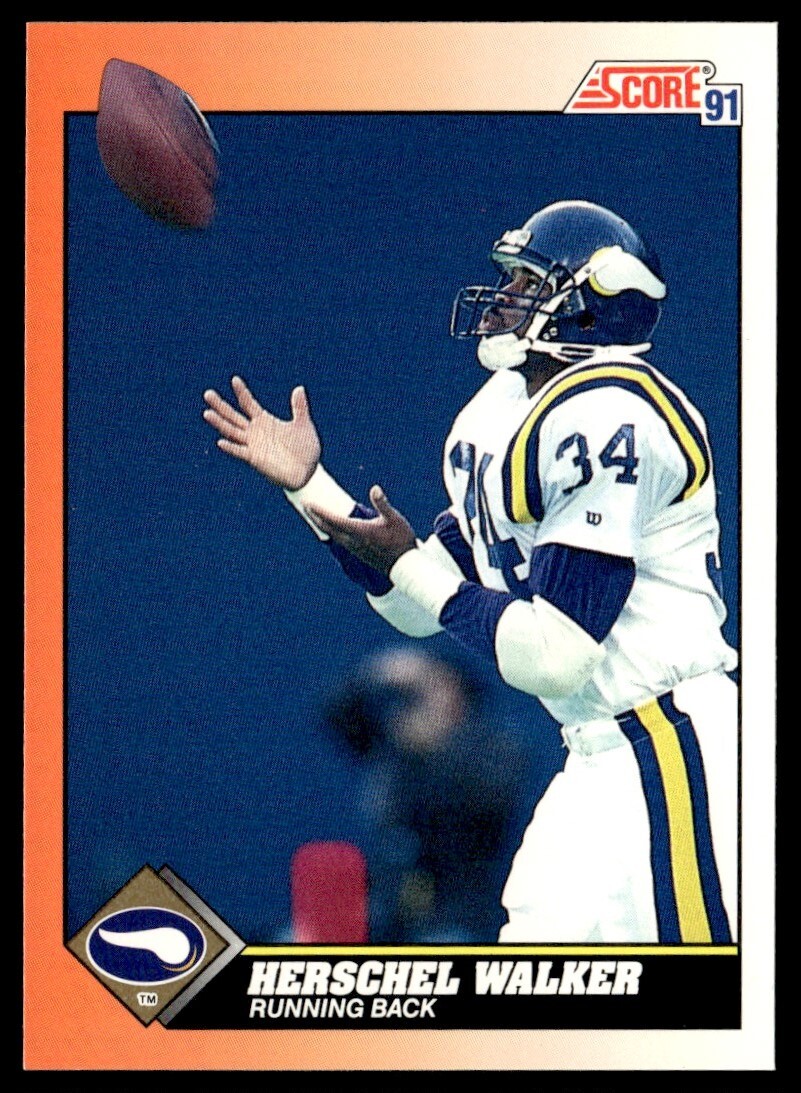 1991 Score Herschel Walker Minnesota Vikings Card #348 Football Collectible