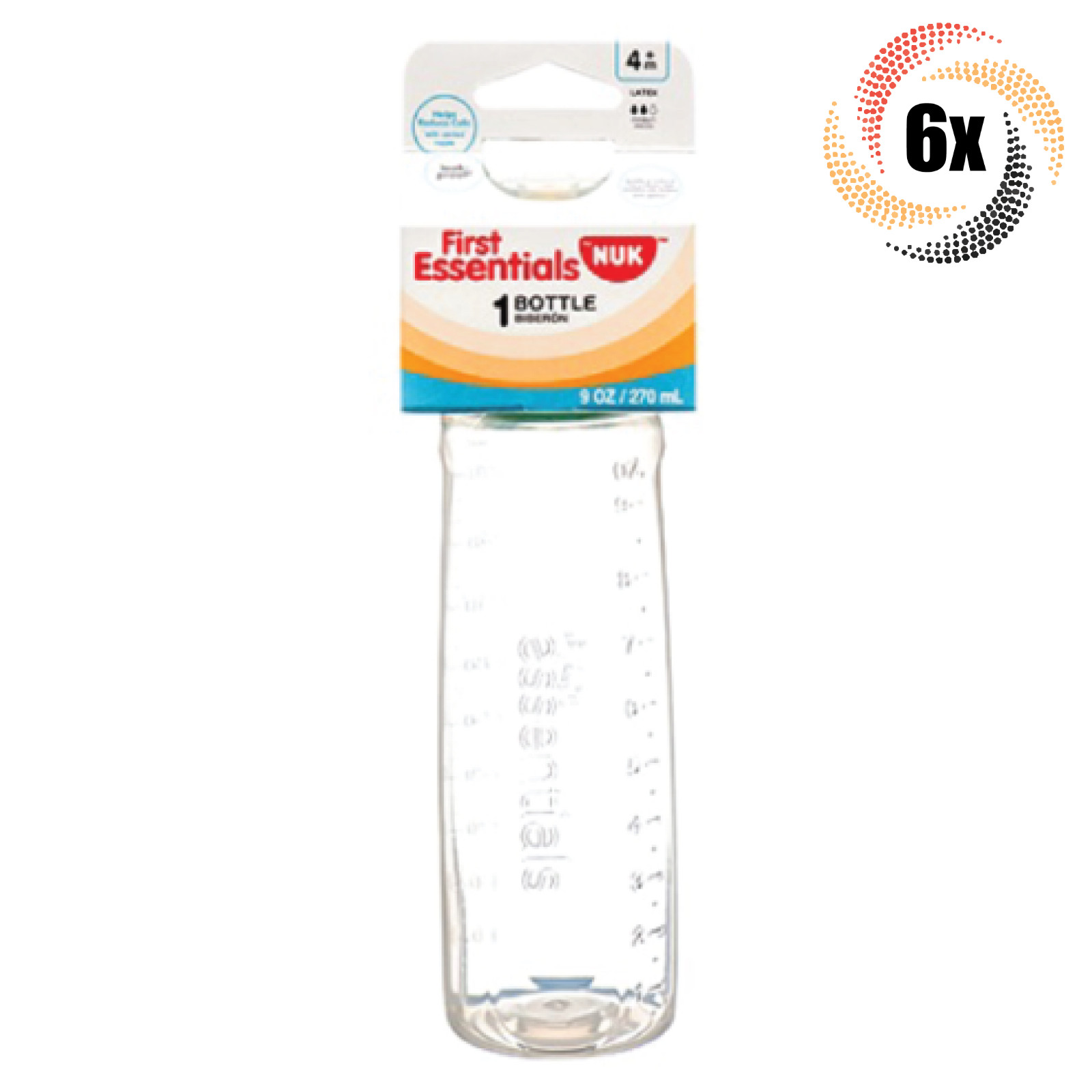 Nuk First Essentials 4m+ Silicone Baby Bottle | 9oz | Fast S
