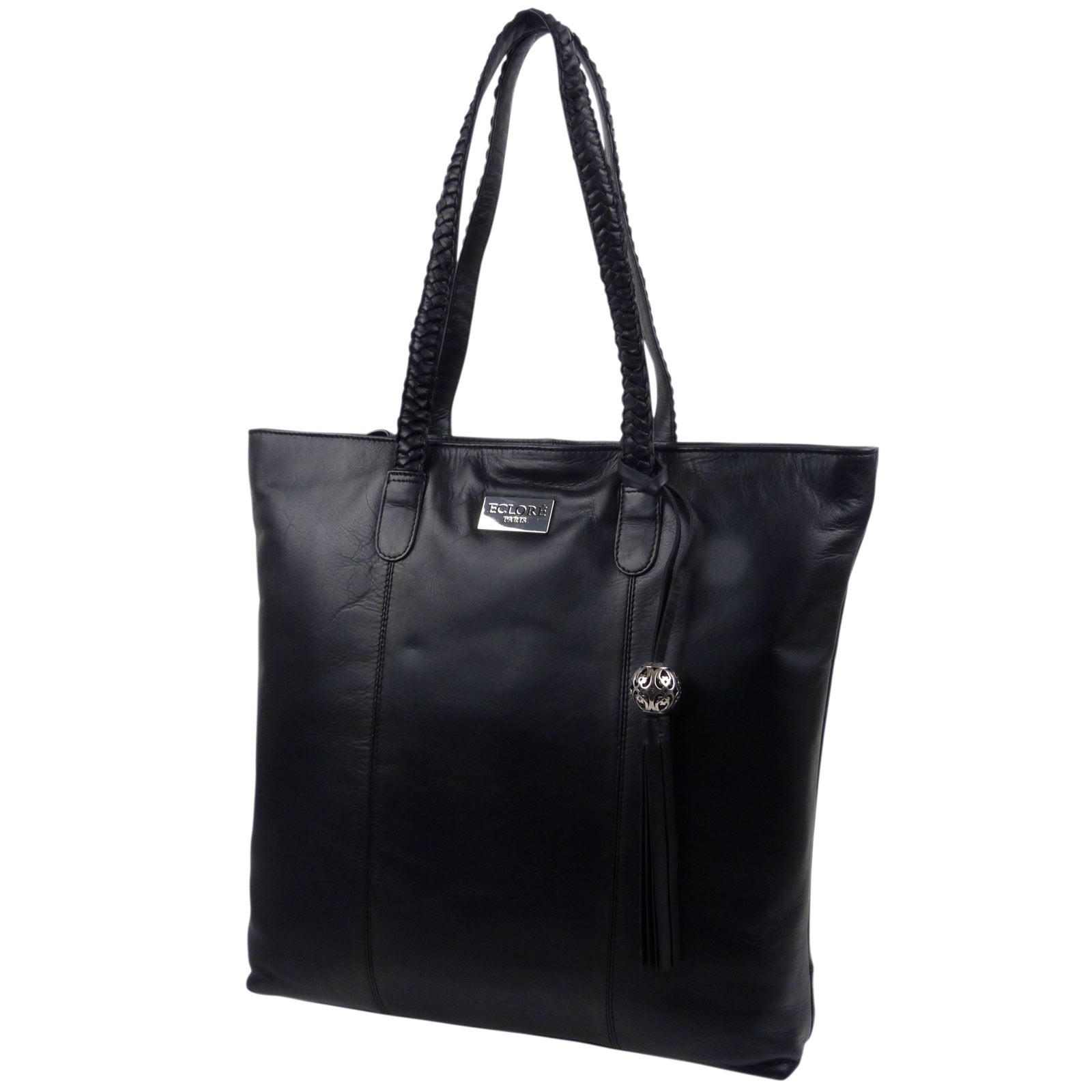 Ladies Luxury Black Leather Work Tote Bag From ECLORE Paris eBay