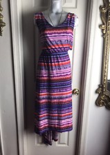 NEW Women's Rouge Collection HI/LOW Maxi Dress, Plus Size 2X - AZTEC PRINT