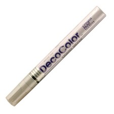 300-SLV Marvy DecoColor Opaque Paint Marker, Broad Tip, Silver, Pack of 12