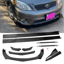 Front Bumper Splitter Spoiler Rear Lip For Toyota Yaris Carbon Fiber Body Kit