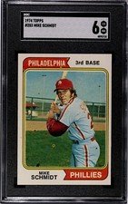 1974 TOPPS #283 MIKE SCHMIDT PHILLIES SGC GRADED 6 