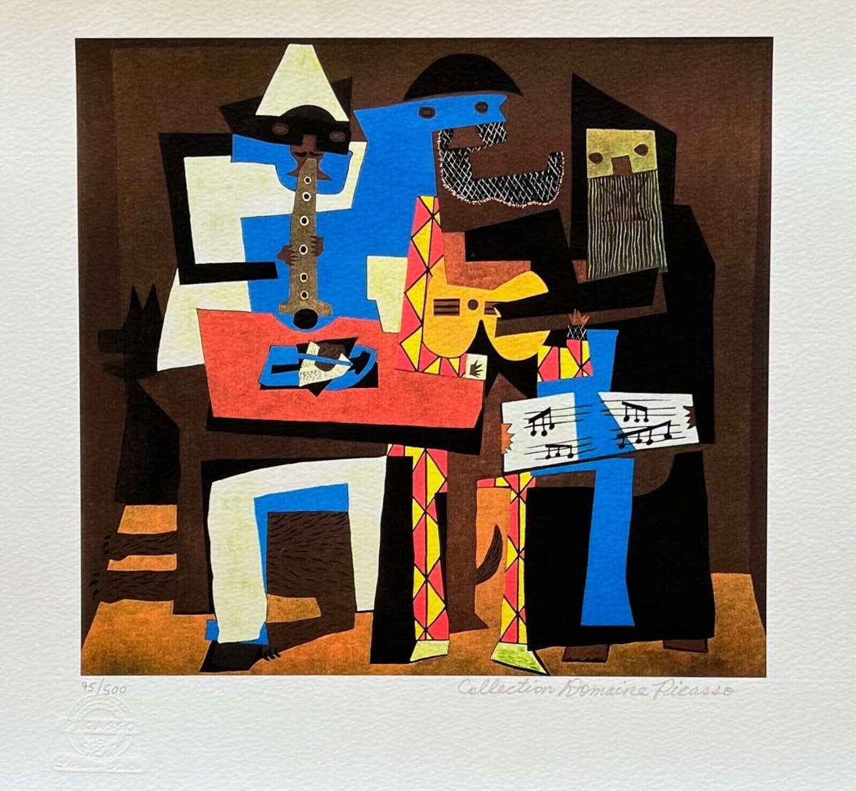 Pablo Picasso THREE MUSICIANS Estate Signed & Numbered