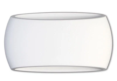 VETRINEINRETE Applique da parete ovale in gesso verniciabile doppia emissione lampada r7s