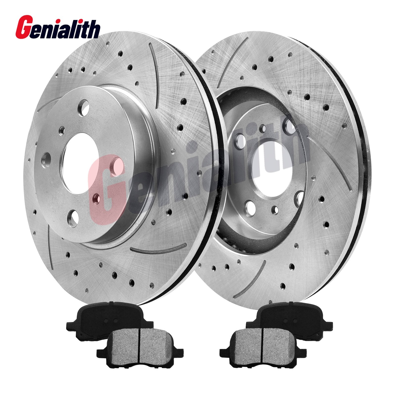 Front Disc Rotors Ceramic Brake Pads for 1998 - 2002 Chevy Prizm Toyota Corolla