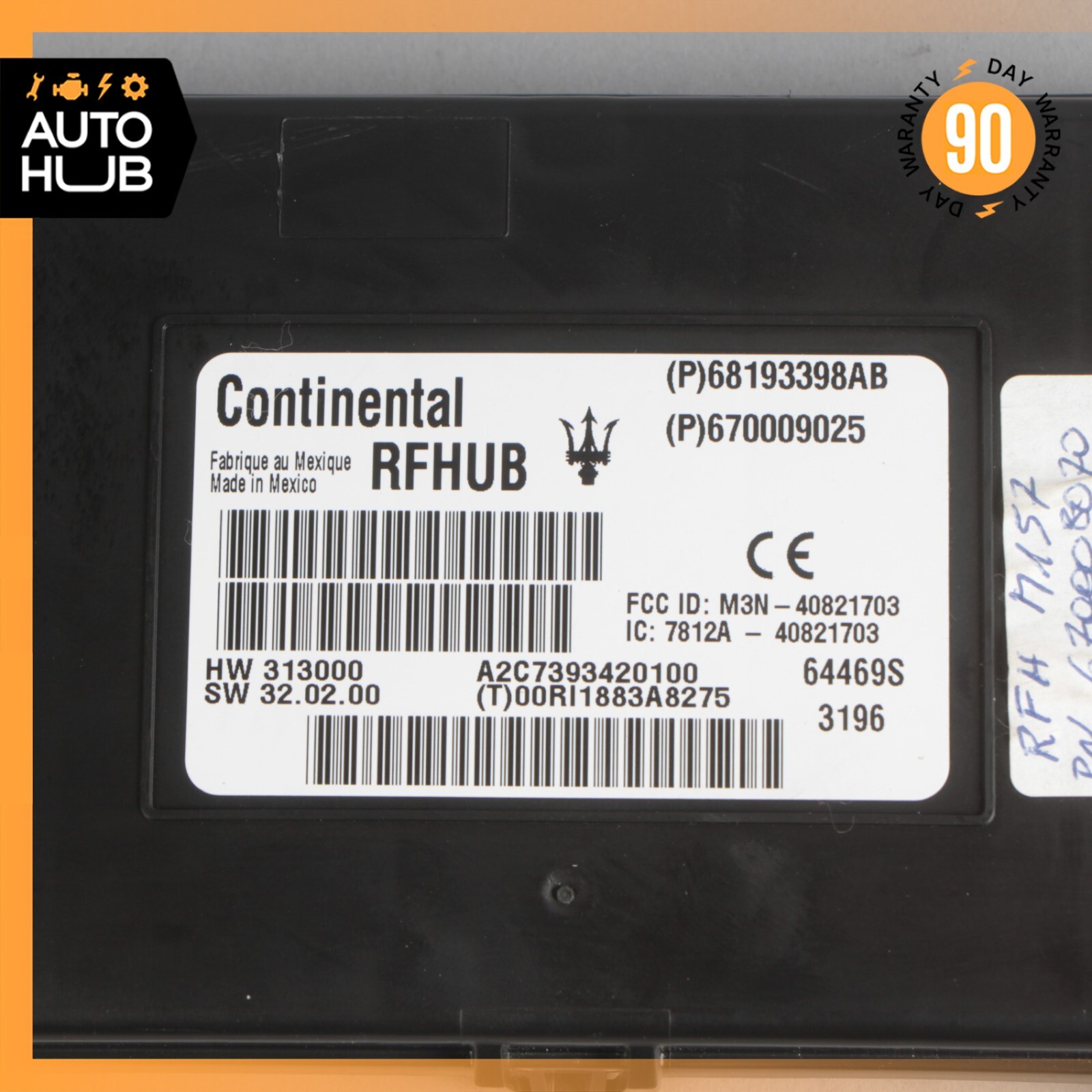 14-17 Maserati Ghibli M157 Keyless Entry RF Hub Control Module ECU OEM 51k
