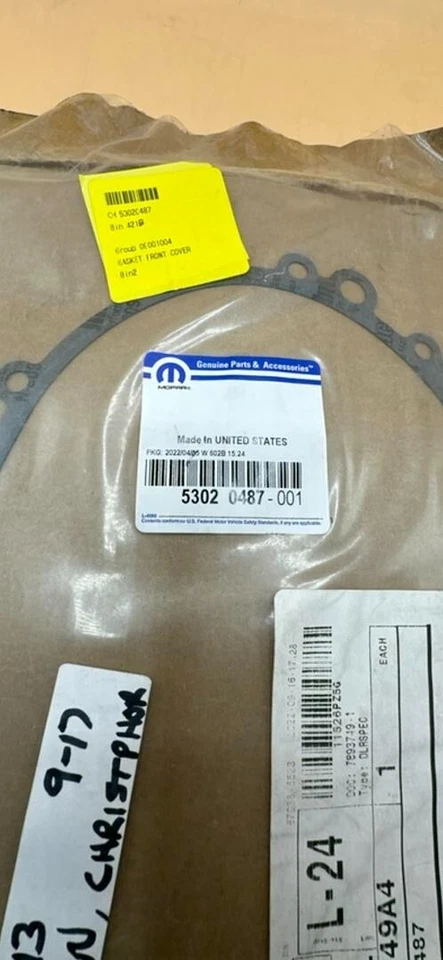 Junta de cubierta de distribución del motor MOPAR 53020487 2001-2006 Foto 2 de 2