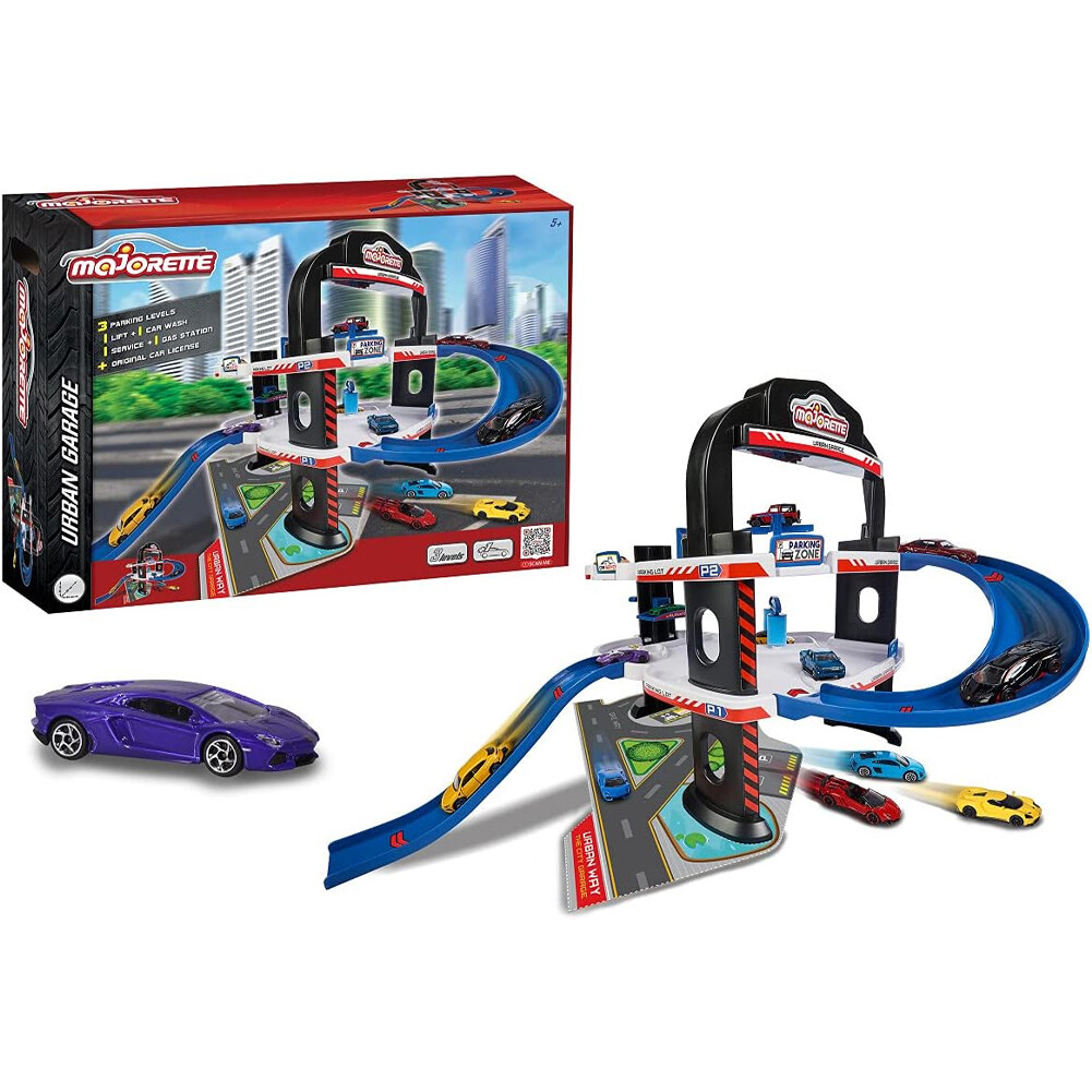 Majorette Urban Garage Auto Giocattolo 3 Piani Parcheggio e Ascensore Idea Regal