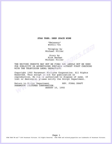 SCRIPT CD Star Trek: Deep Space Nine TODOS los episodios de las siete estaciones en formato PDF! - Imagen 5 de 7