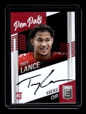 2021 Elite Pen Pals #4 Trey Lance Auto ON-CARD RC ROOKIE AUTO