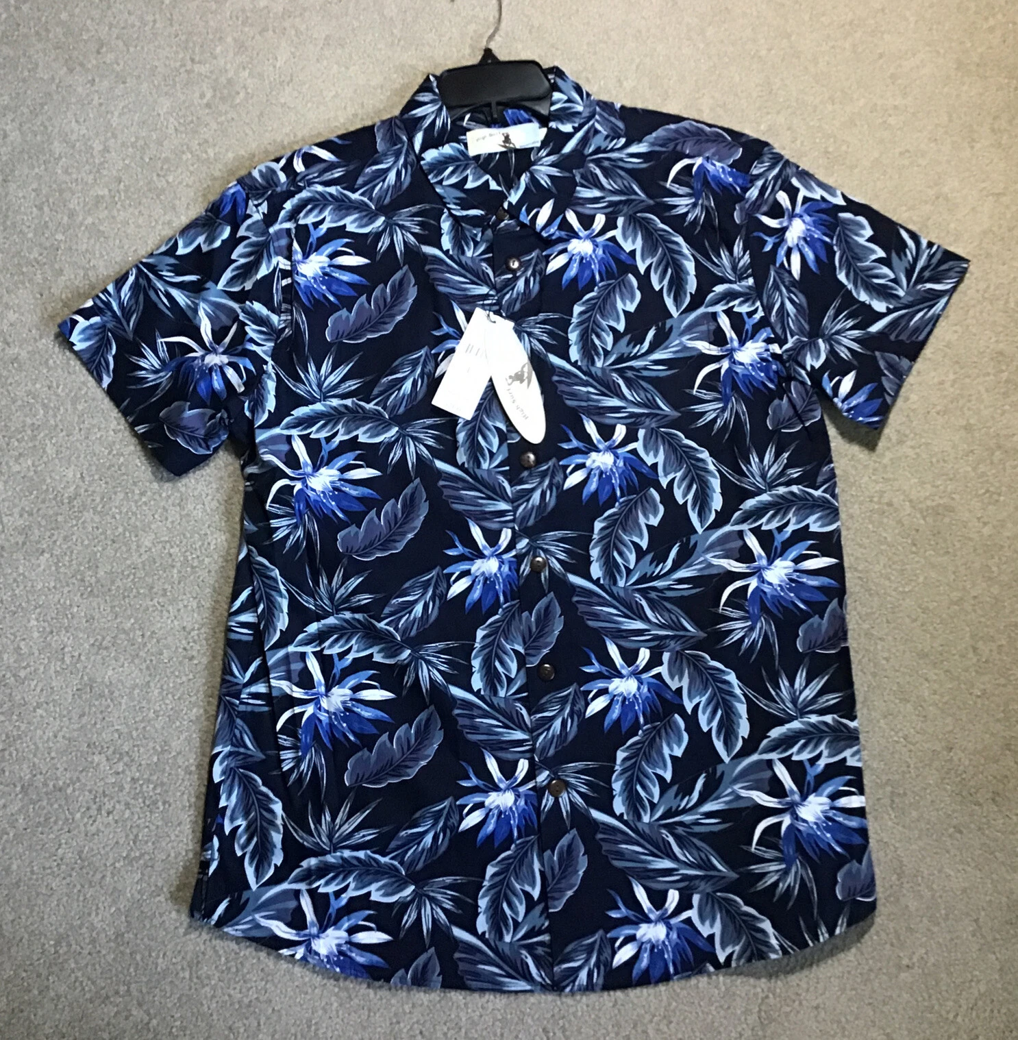 New High Surf Men's Button down Hawaiian Short Sleeve  Shirt Size Large