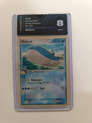 Wailord 14/109 Ex Ruby & Sapphire Aigrading 8 Pokemon Tcg