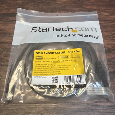 Mini Display Port To Display Port Adapter Cable 6 Foot.