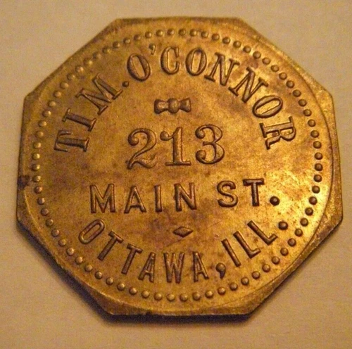 Tim O'Connor, 213 Main St., Ottawa, IL., GF 5 Cents in Trade