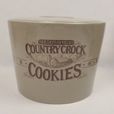 Shedds Spread Country Crock Cookies Cookie Jar Ceramic Vintage 90s Kitchen Decor