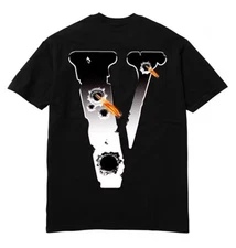 NEW Pop Smoke x Vlone Hawk Em' Tee Black Size L