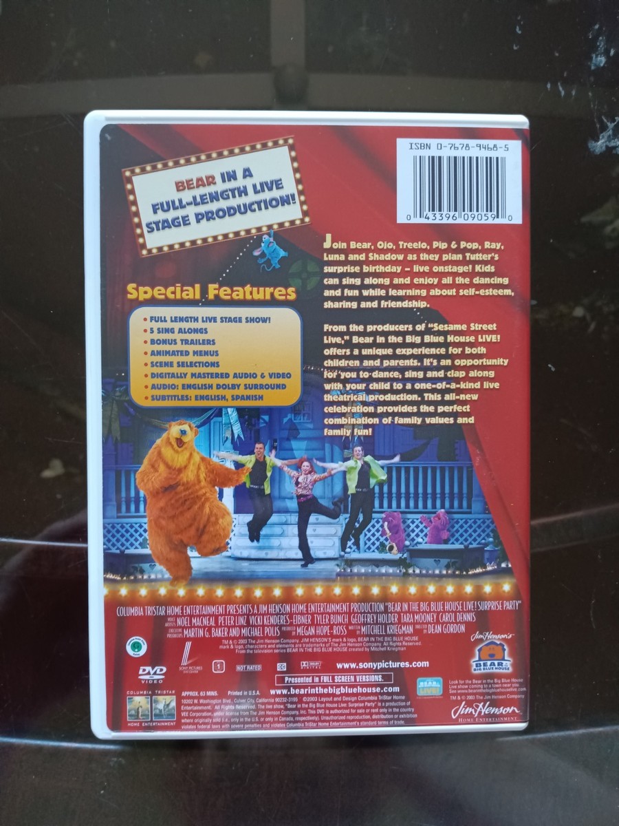Bear In the Big Blue House - Live (DVD, 2003) for sale online | eBay