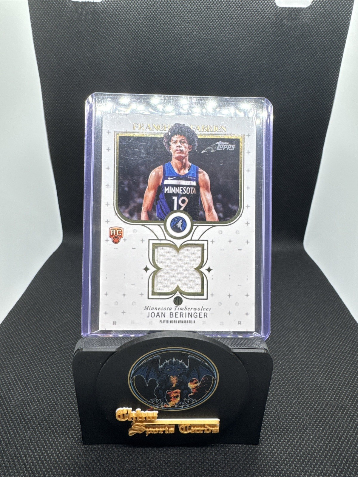 Topps 2025-26 Franchise Fabrics Joan Beringer FF-JB Timberwolves Rookie Insert