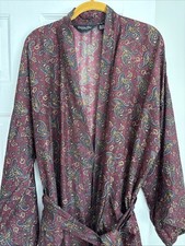 Flawed VTG Christian Dior Monsieur 100 Silk Robe Paisley Print Unisex OS