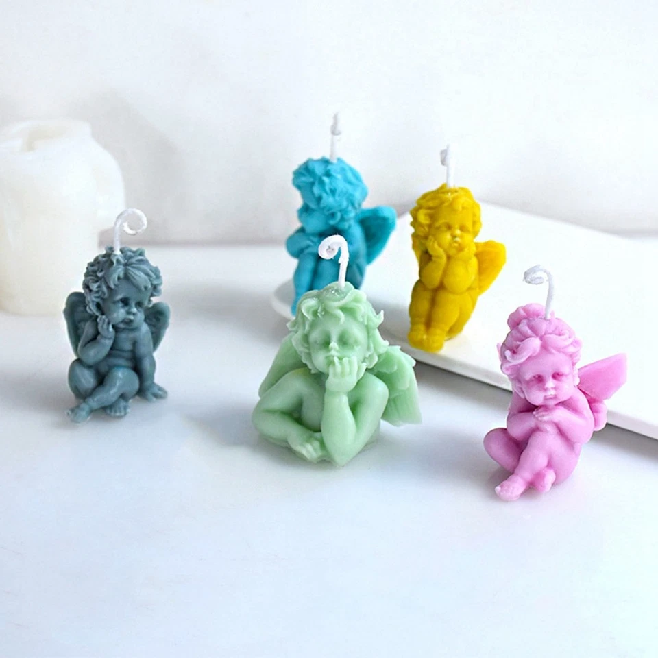 Candle Mold Cute Handmade Angels, Holiday Party Favors J4T52803 - Image 4 of 4