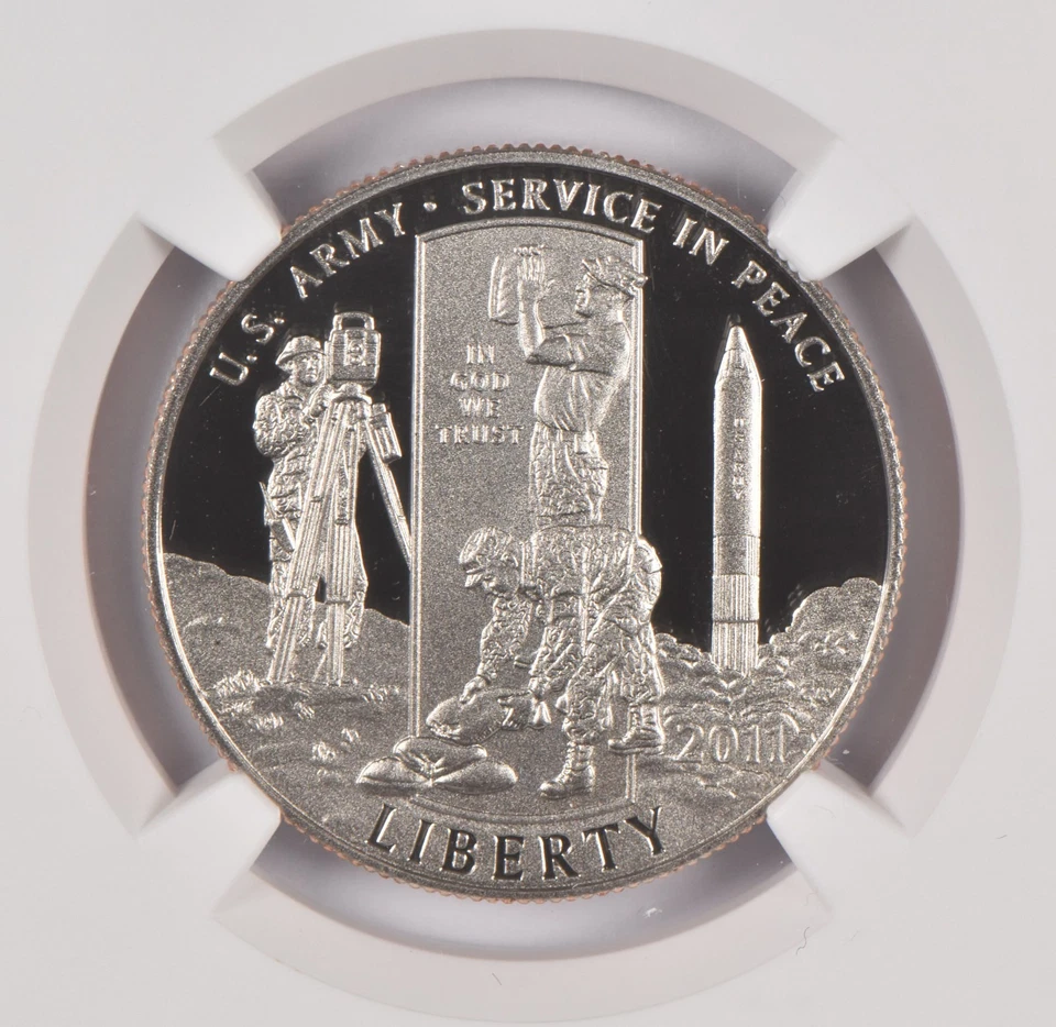 2011-S Commemorative Half Dollar US Army PF70 NGC Brown Label *8763 - Image 3 of 4